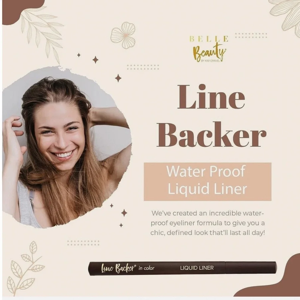 Belle Beauty Line Backer Waterproof Liquid Eyeliner Pen 24hr Wear Very Navy